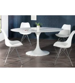 Krzesło Scandinavia Retro Białe*Invicta Interior Clearance