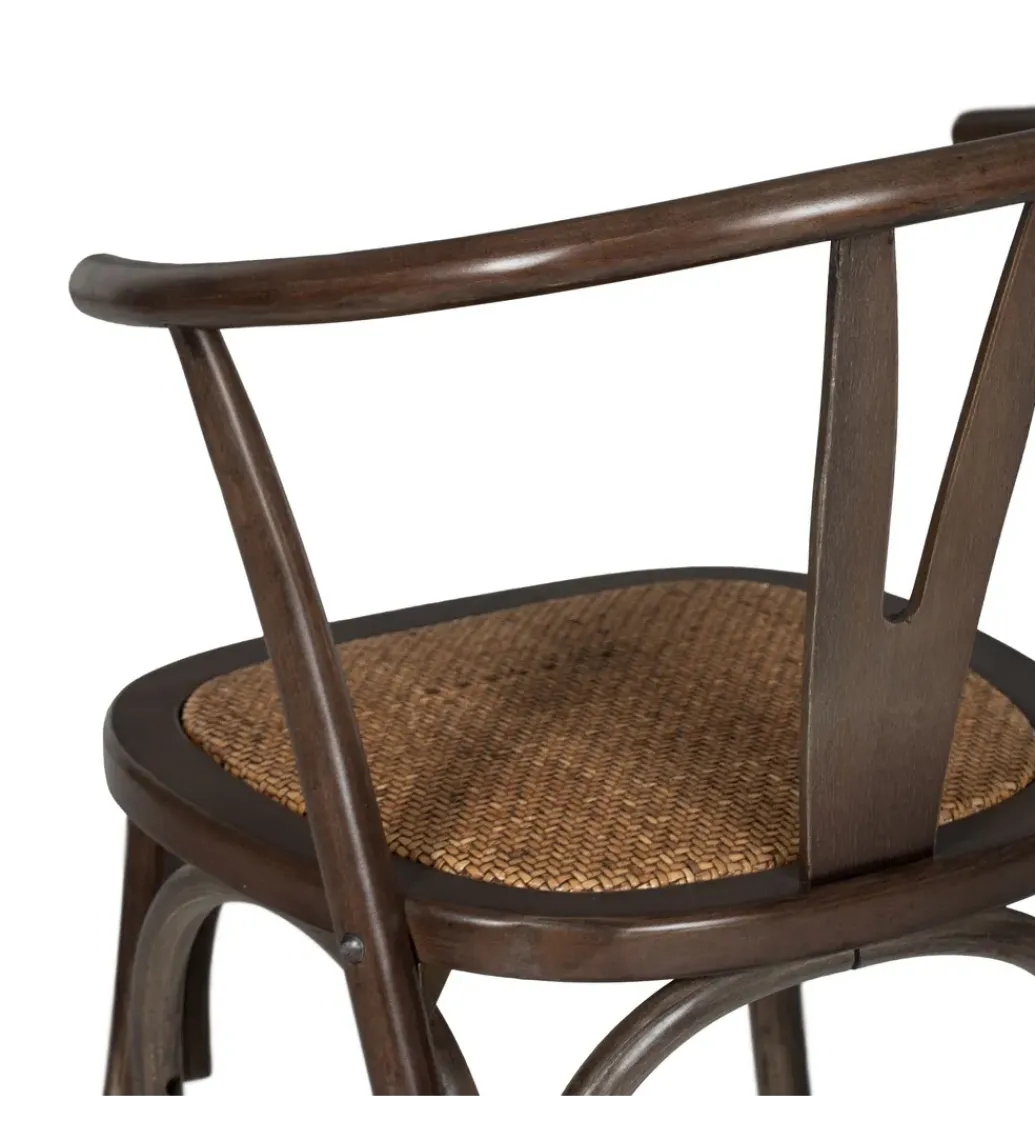 Krzesło SERUN czekoladowe ratan drewno buk*Zona-Design Online