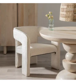 Krzesło tapicerowane LIFUR beżowe*Zona-Design