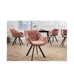 Krzesło The Dutch Comfort pudrowy róż*Invicta Interior Clearance