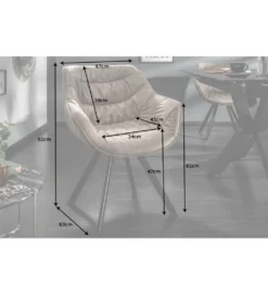 Krzesło The Dutch Comfort Taupe*Invicta Interior Hot