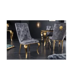 Krzesło TRENTINO LEW Modern Barock  szare*Invicta Interior Hot