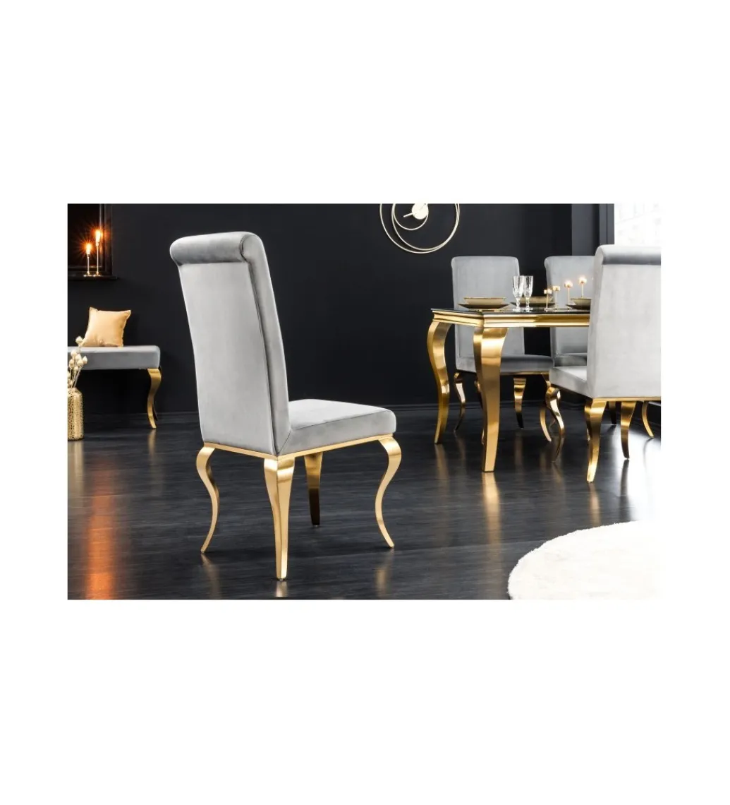 Krzesło TRENTINO Modern Barock szare*Invicta Interior