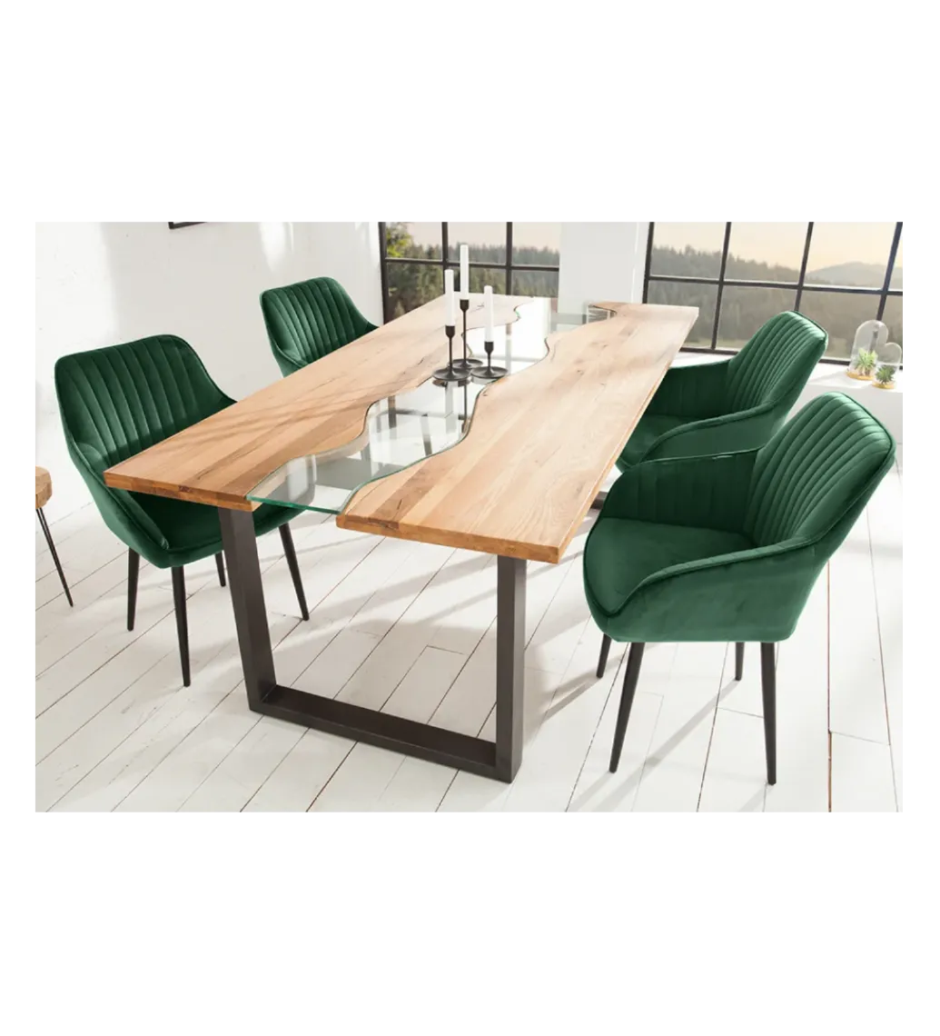 Krzesło Turin szmaragdowo zielone*Invicta Interior New