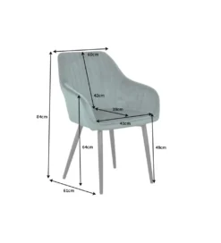 Krzesło Turin szmaragdowo zielone*Invicta Interior New