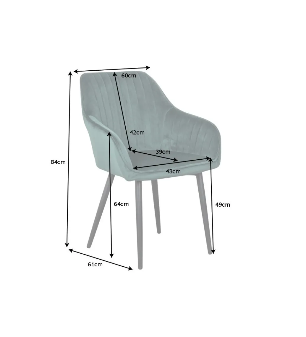 Krzesło Turin szmaragdowo zielone*Invicta Interior New