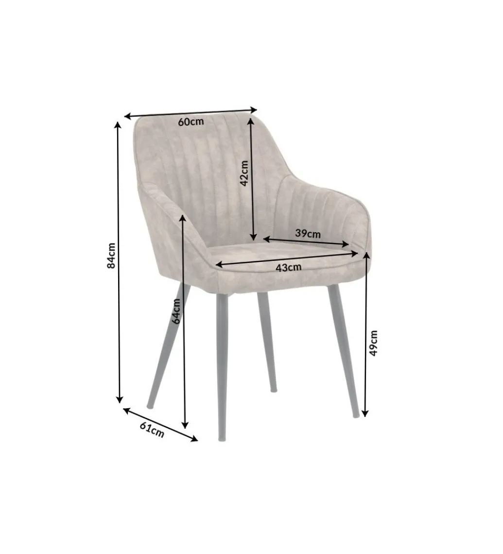Krzesło Turin taupe*Invicta Interior Clearance