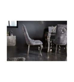 Krzesło VIENNA Modern Barock Gloria z kołatką szare*Invicta Interior Best