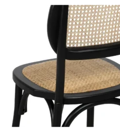 Krzesło YUMO  z drewna wiązowego czarne*Zona-Design