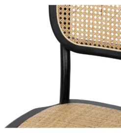 Krzesło YUMO  z drewna wiązowego czarne*Zona-Design