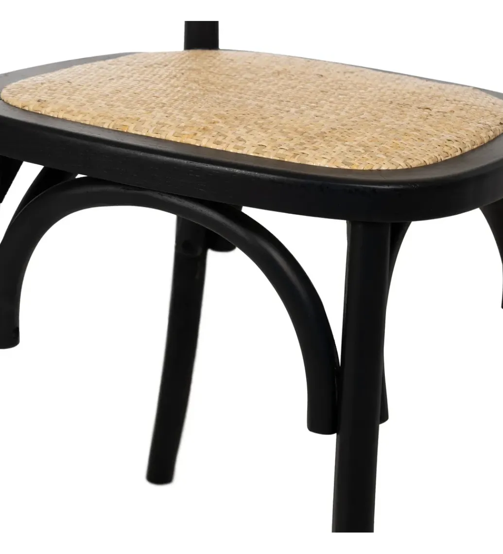 Krzesło YURO z drewna wiązowego czarne*Zona-Design