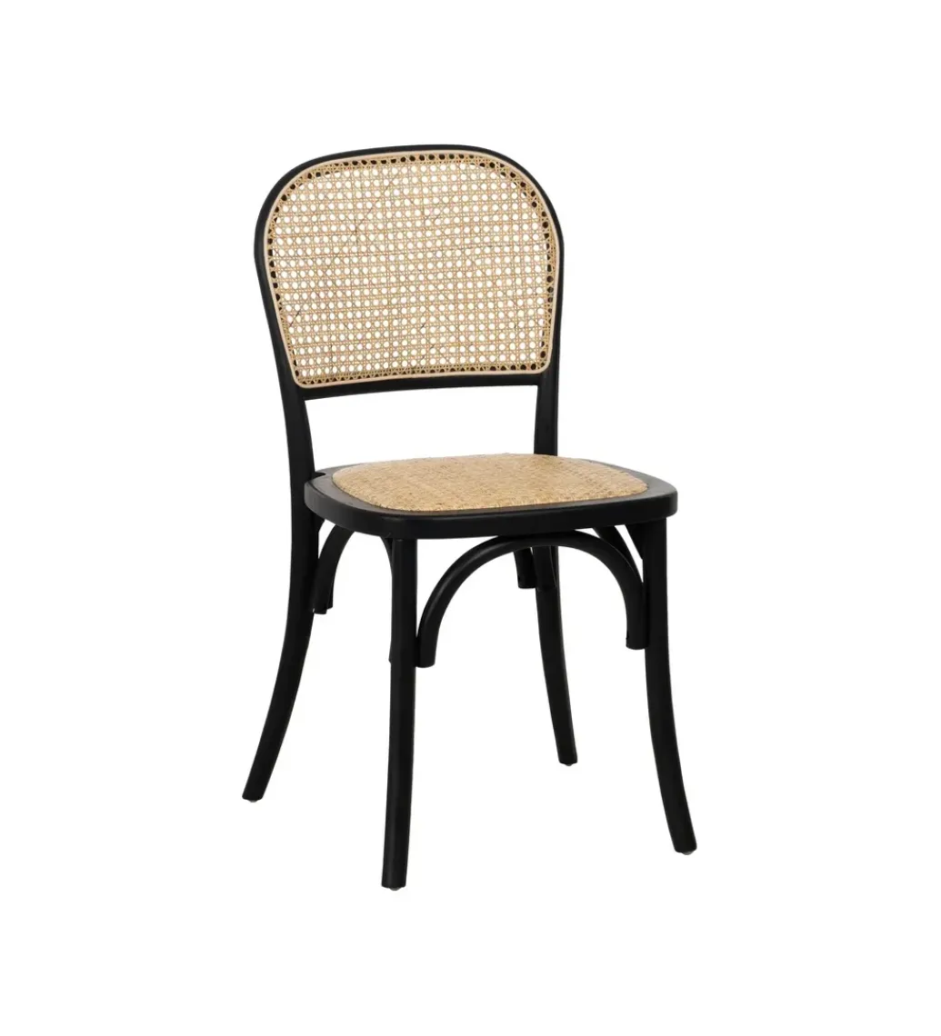 Krzesło YURO z drewna wiązowego czarne*Zona-Design