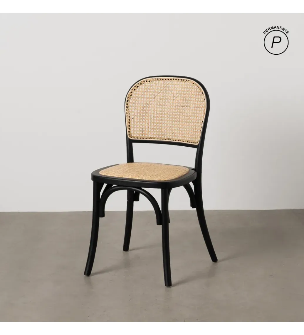 Krzesło YURO z drewna wiązowego czarne*Zona-Design