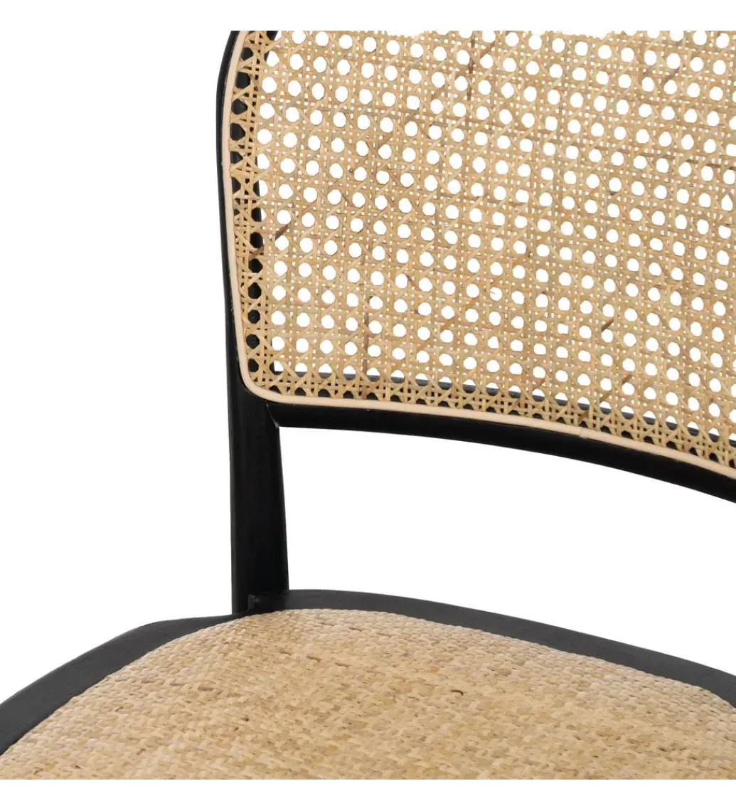 Krzesło YURO z drewna wiązowego czarne*Zona-Design