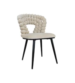 Krzesło Zeenova jasny beż bublle kulki*DAS Polski Design Outlet