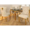 Krzesło z kołatką CASTLE welur beżowy*Invicta Interior Best