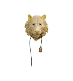 Lampa ścienna ANIMAL TIGER HEAD 34 cm złota*KDesign Best
