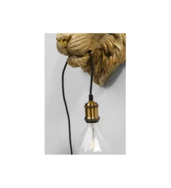 Lampa ścienna ANIMAL TIGER HEAD 34 cm złota*KDesign Best