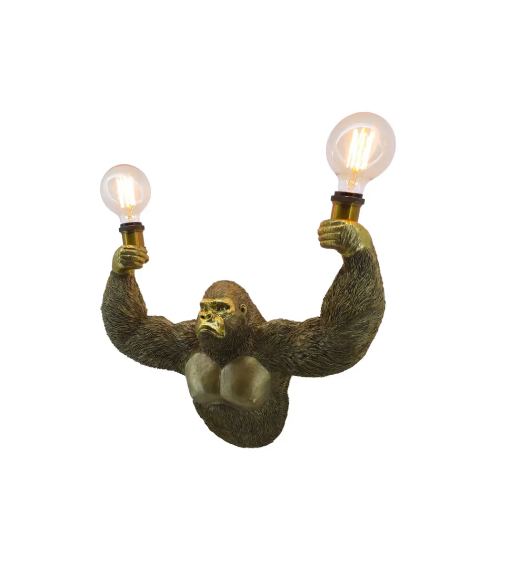 Lampa ścienna KING APE 50 cm złota*Invicta Interior Clearance