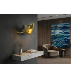 Lampa ścienna SHARK 40 cm złota*Invicta Interior Outlet