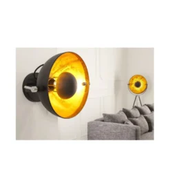 Lampa ścienna Studio czarno złota*Invicta Interior Online