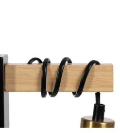 Lampa ścienna VITES 52 cm czarna naturalna*Zona-Design Best