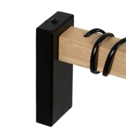 Lampa ścienna VITES 52 cm czarna naturalna*Zona-Design Best
