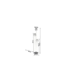 Lampa podłogowa Al capone tre 176 cm złota*KDesign Clearance