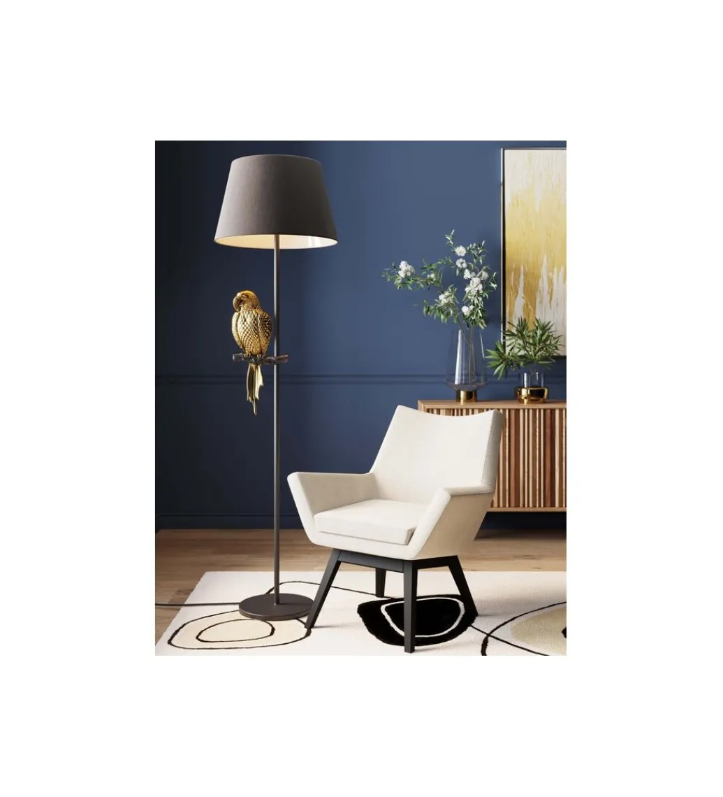 Lampa podłogowa ANIMAL PARROT 176 cm złota*KDesign Best