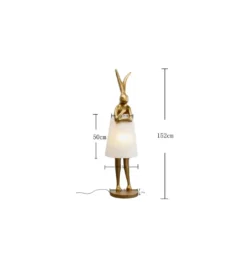 Lampa podłogowa ANIMAL RABBIT 150 cm złota*KDesign Clearance