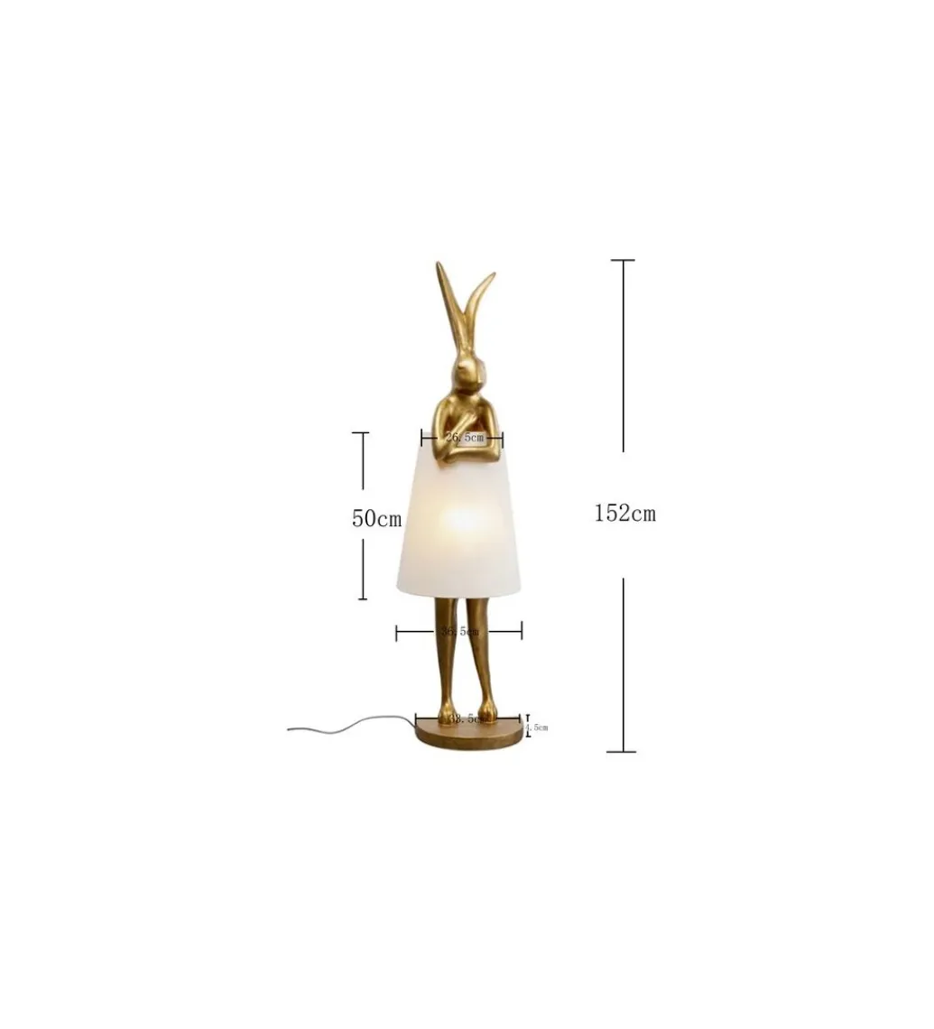 Lampa podłogowa ANIMAL RABBIT 150 cm złota*KDesign Clearance