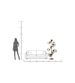Lampa podłogowa BALLOON 160 cm smoke*KDesign New