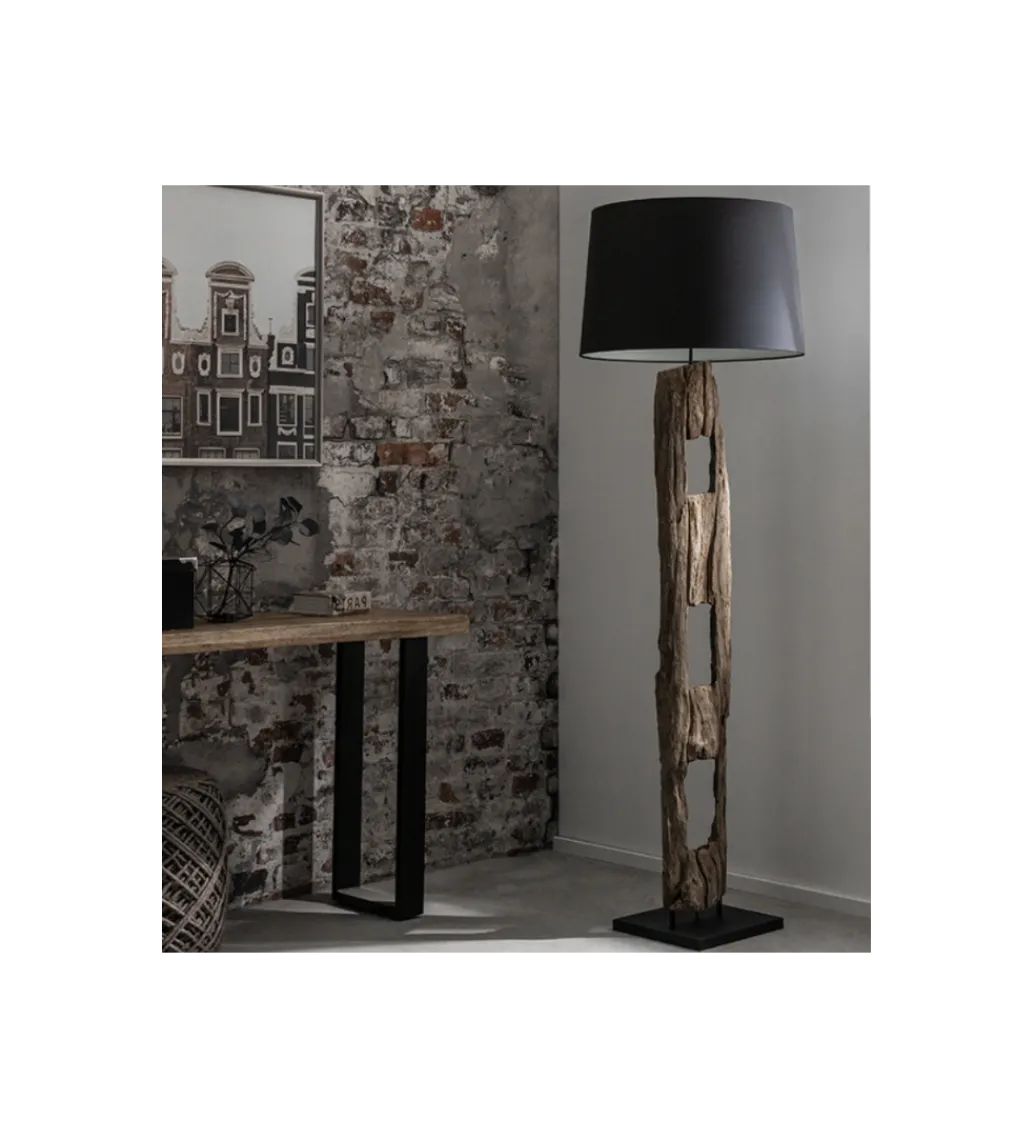 Lampa podłogowa BARRACUDA 177 cm czarna*Invicta Interior New