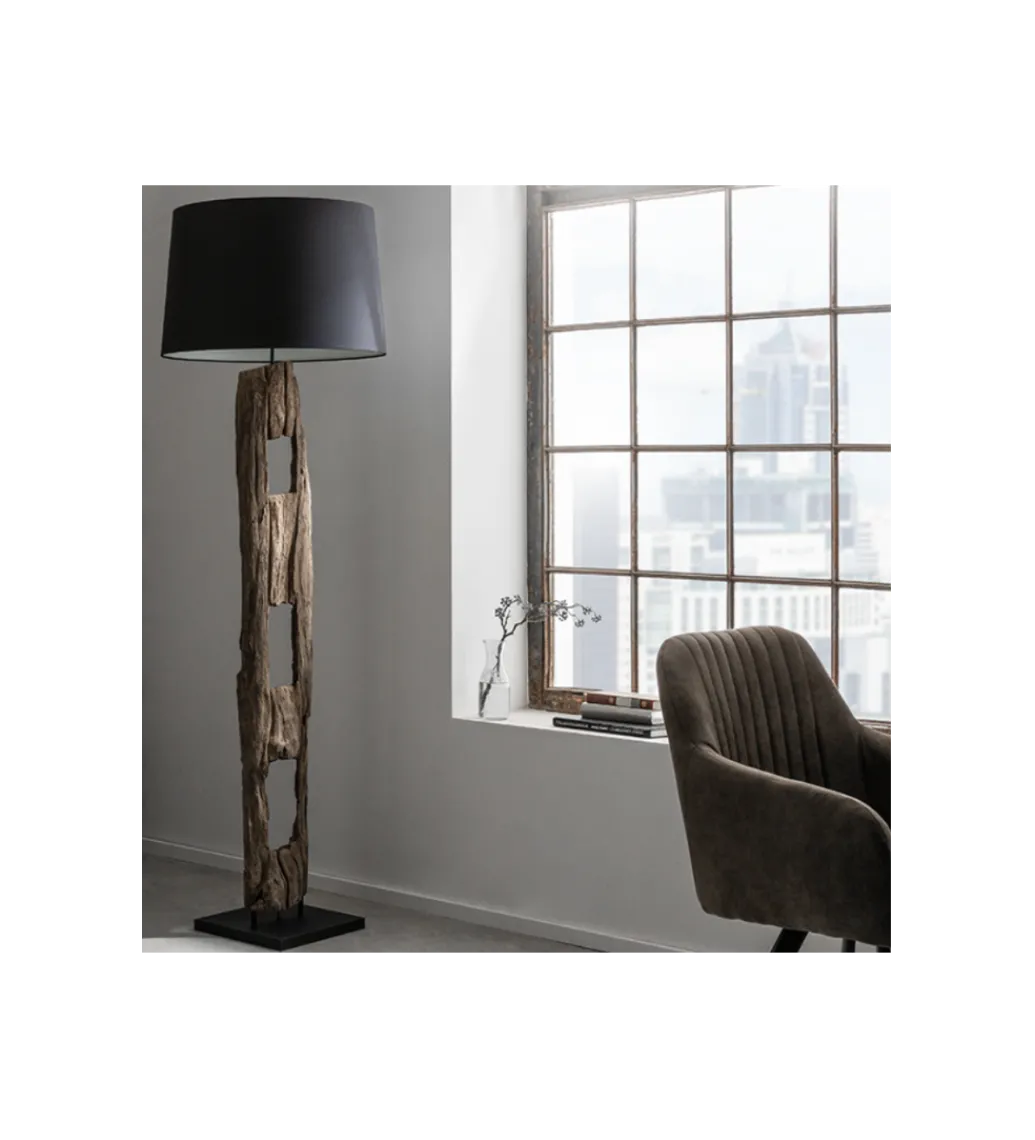 Lampa podłogowa BARRACUDA 177 cm czarna*Invicta Interior New