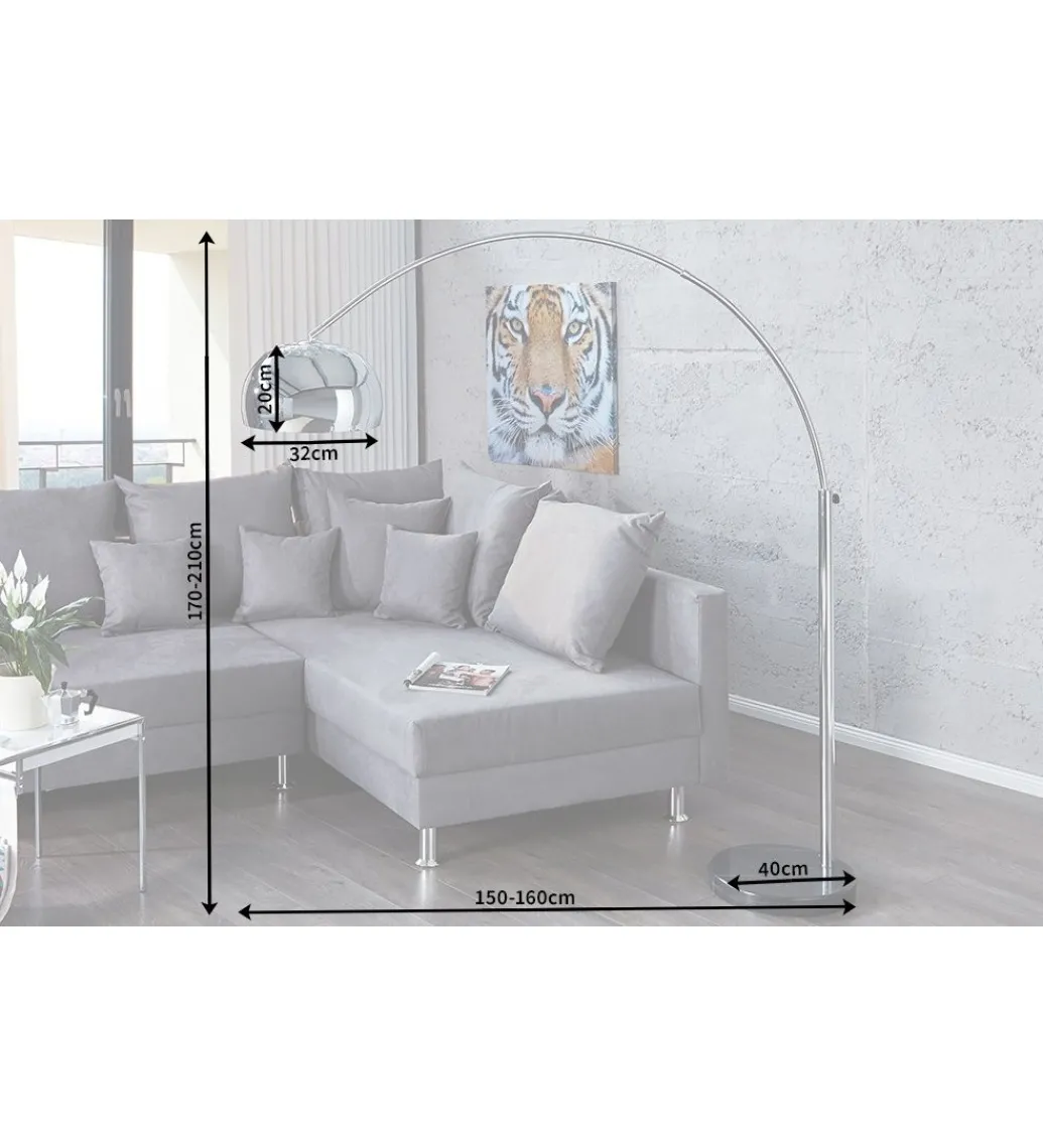 Lampa Podłogowa Big Bow II srebrna*Invicta Interior Hot