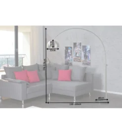 Lampa podłogowa Big Bow II srebrna*Invicta Interior Clearance