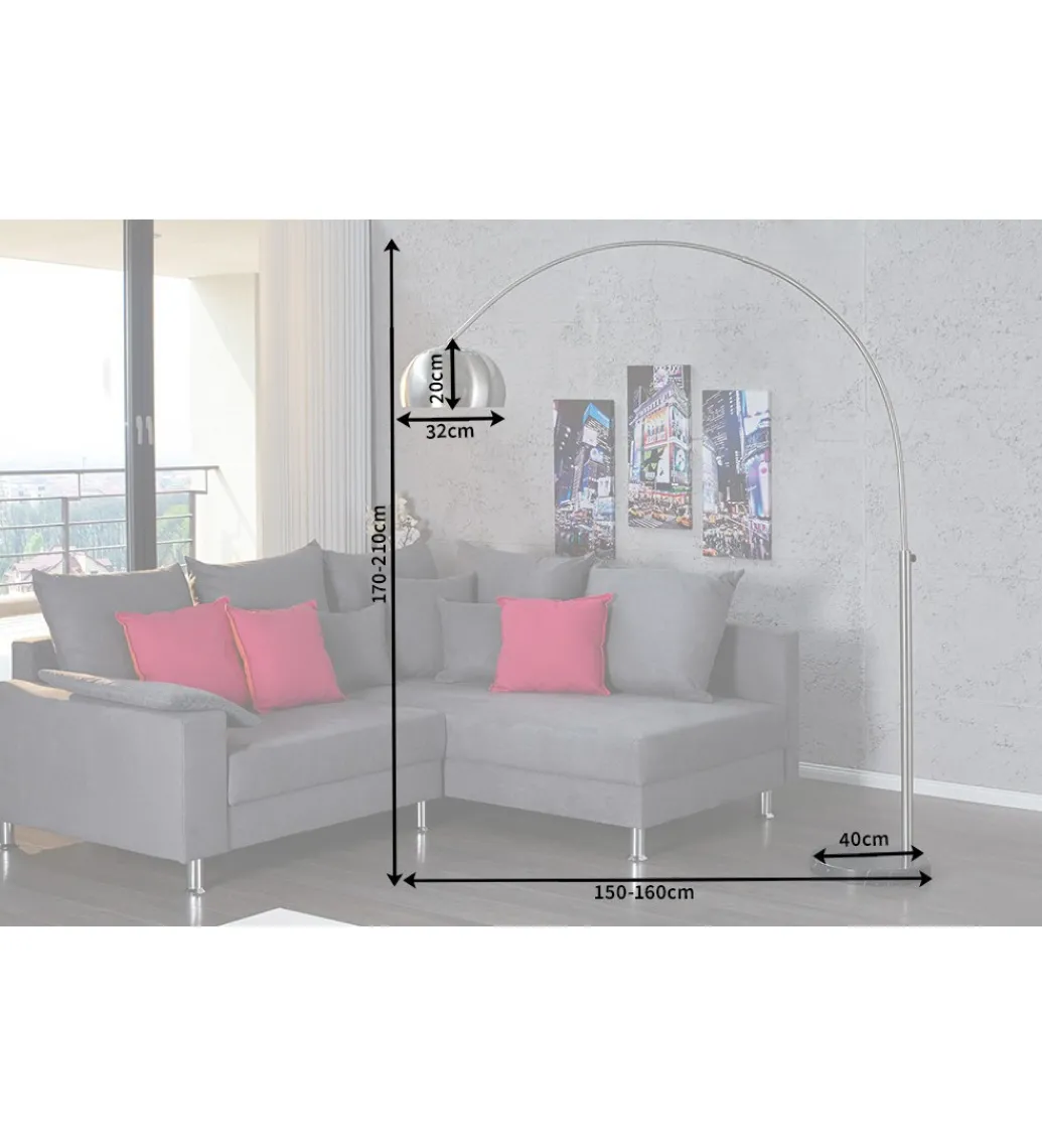 Lampa podłogowa Big Bow II srebrna*Invicta Interior Clearance