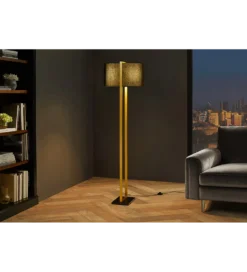 Lampa podłogowa COLLEEN 160 cm złota*Invicta Interior New