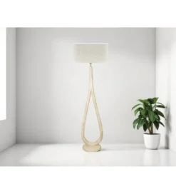 Lampa podłogowa Cronos 60 cm drewno mango*Imeri Online