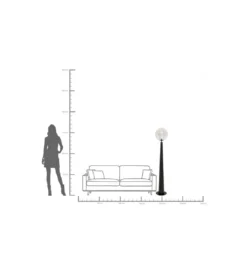 Lampa podłogowa DISCO BALL 163 cm czarna*KDesign Outlet