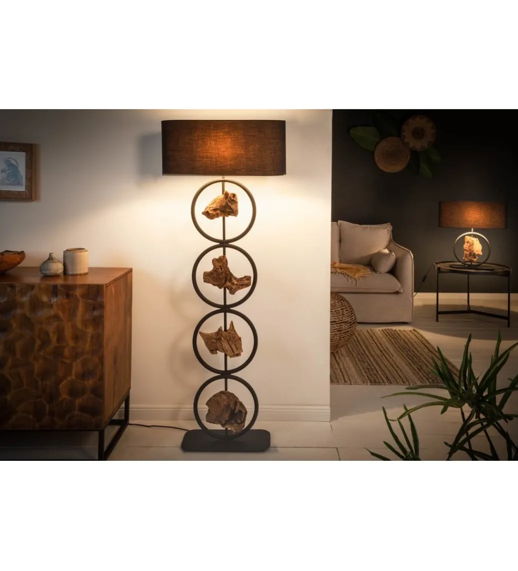 Lampa podłogowa Elit 147 cm czarna*Invicta Interior - przedsprzedaż Clearance