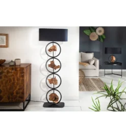 Lampa podłogowa Elit 147 cm czarna*Invicta Interior - przedsprzedaż Clearance
