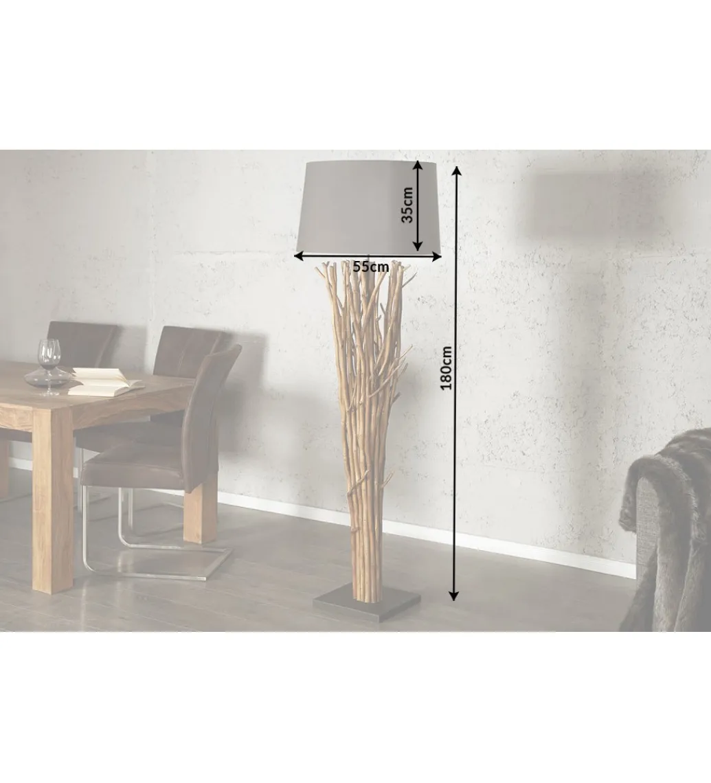 Lampa podłogowa Euphoria 175 cm szarobrązowa*Invicta Interior Best