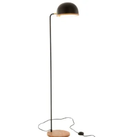 Lampa podłogowa EVY 130 cm czarna naturalna*J-Line