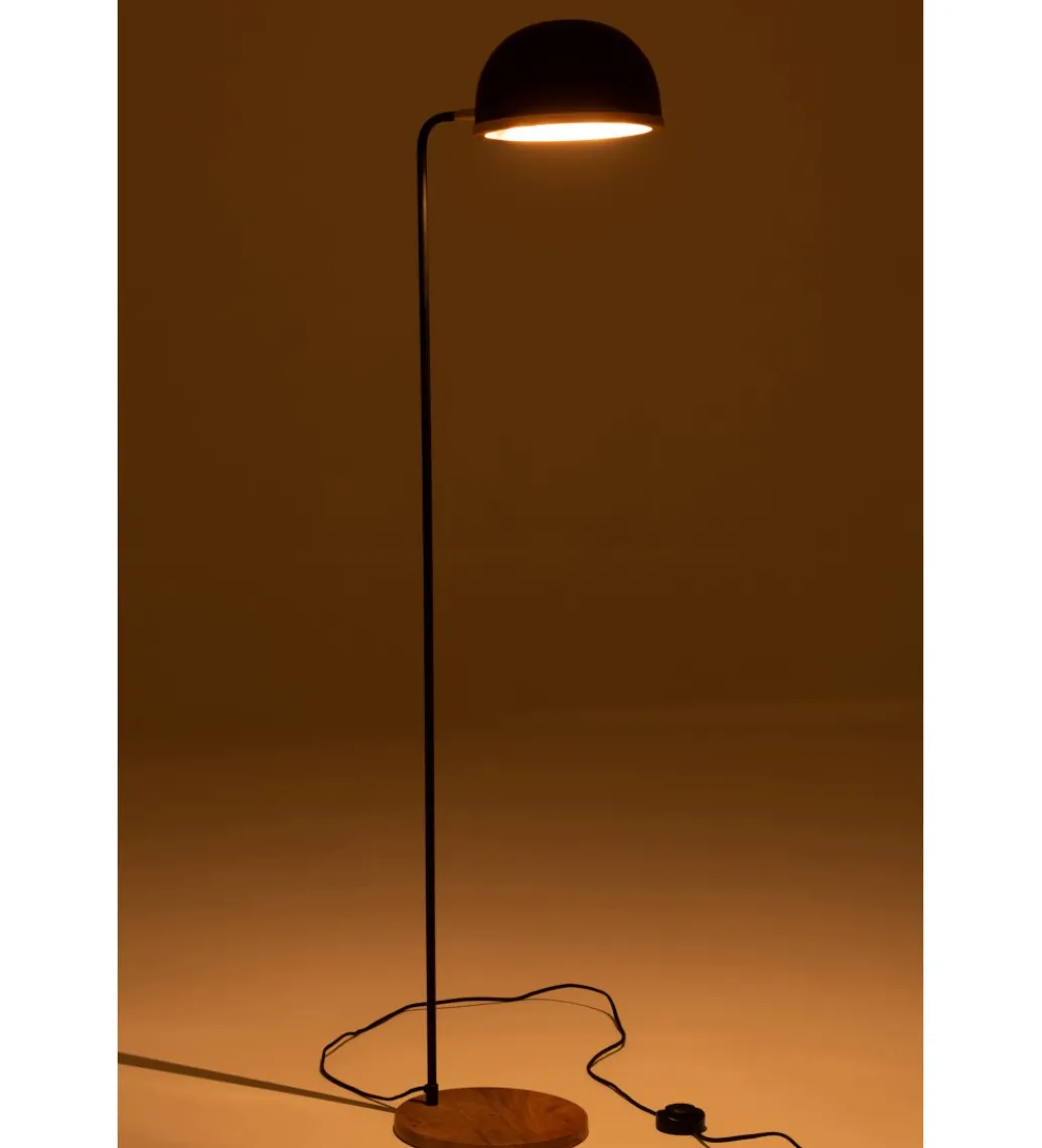 Lampa podłogowa EVY 130 cm czarna naturalna*J-Line