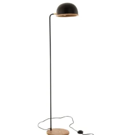 Lampa podłogowa EVY 130 cm czarna naturalna*J-Line