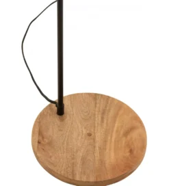 Lampa podłogowa EVY 130 cm czarna naturalna*J-Line