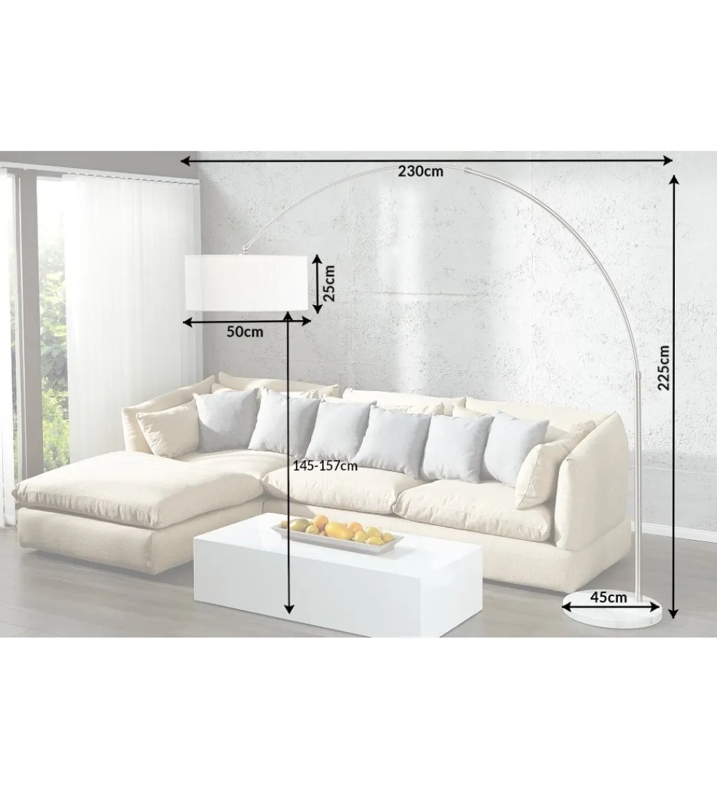 Lampa Podłogowa Extenso biała*Invicta Interior Sale