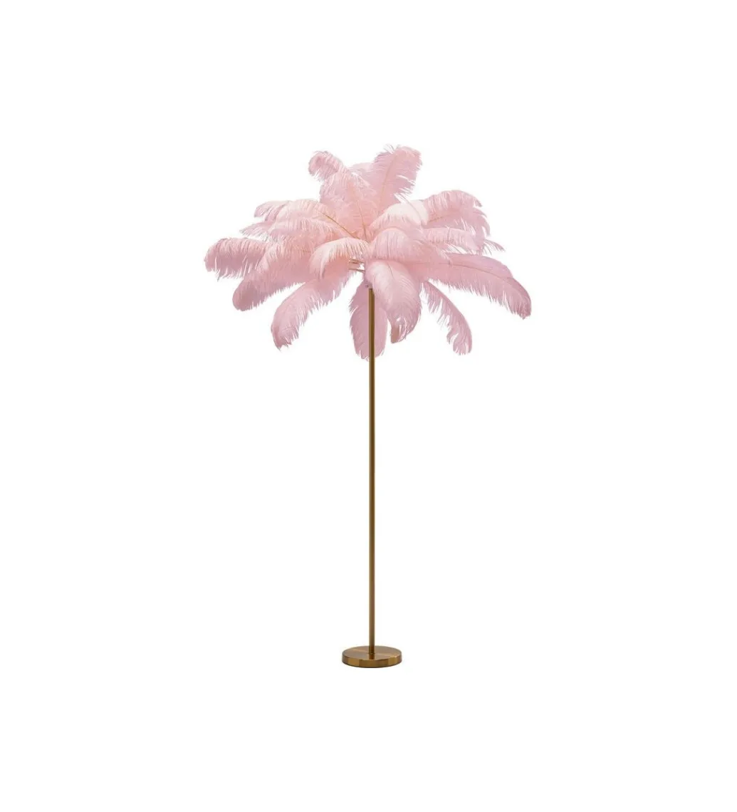 Lampa podłogowa FEATHER PALM 165 Cm Pióra różowa*KDesign Clearance