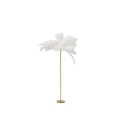 Lampa podłogowa FEATHER PALM 165 Cm Pióra biała*KDesign Discount
